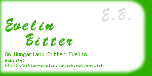 evelin bitter business card